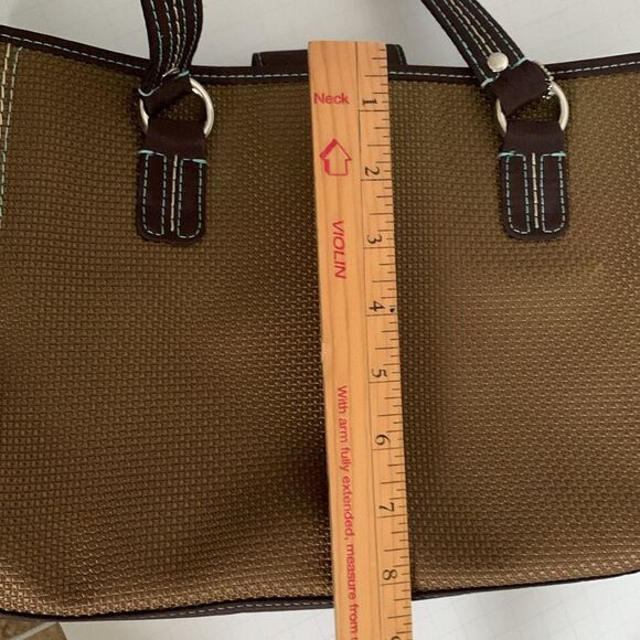 The Sak Cameron Tan Brown Mesh Shoulder Satchel Handbag Purse - Picture 12 of 14